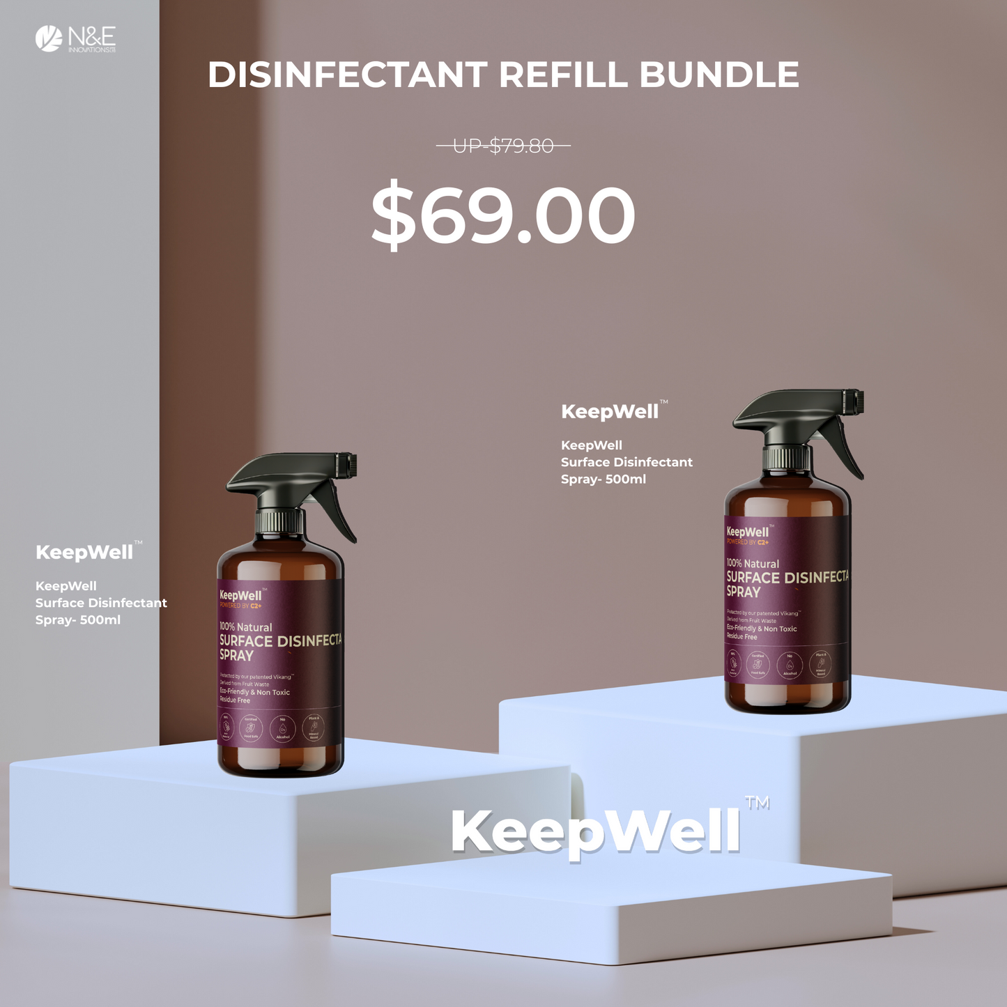 KeepWell Surface Disinfectant Refill Bundle